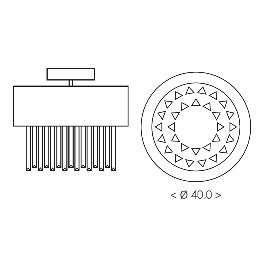 Brilagi - Taklampa VERVE 4xE14/40W/230V Ø 40 cm svart