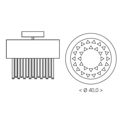BRILAGI - Taklampa VERVE 4xE14/40W/230V Ø 40 cm svart