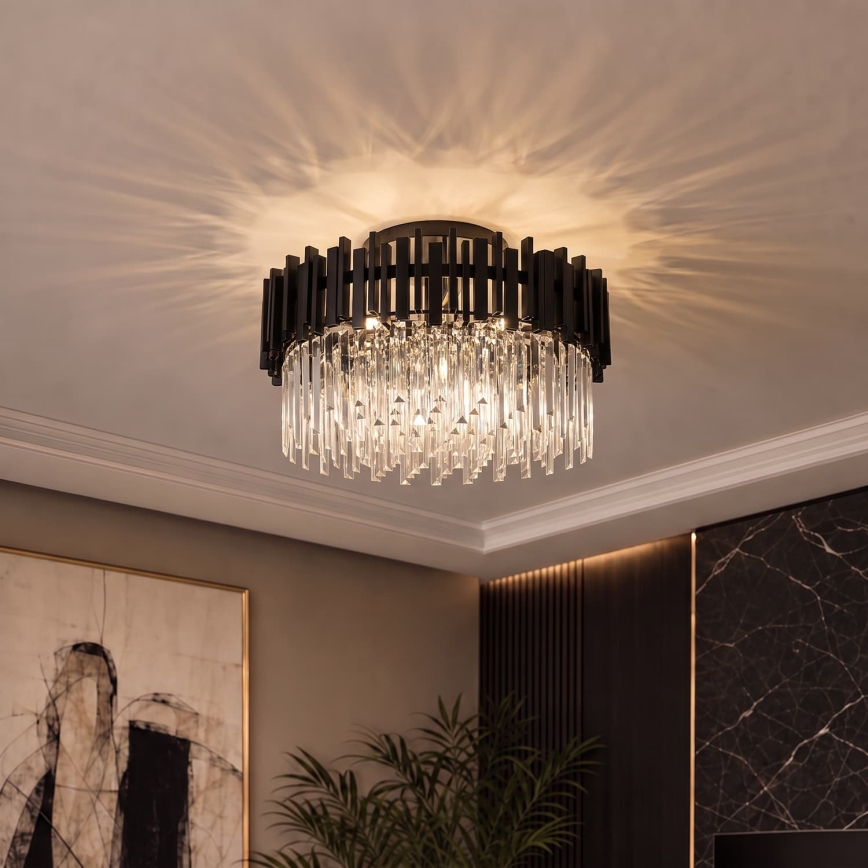 BRILAGI - Taklampa VERVE 6xE14/40W/230V Ø 60 cm svart