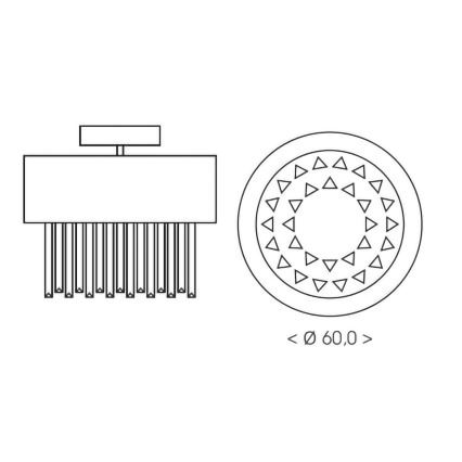 BRILAGI - Taklampa VERVE 6xE14/40W/230V Ø 60 cm svart