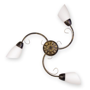 BRILAGI - Taklampa VINE 3xE27/40W/230V Ø 75 cm patina/mässing