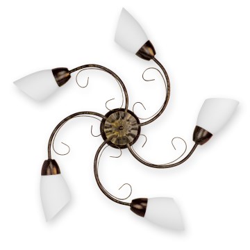 BRILAGI - Taklampa VINE 5xE27/40W/230V Ø 75 cm patina/mässing
