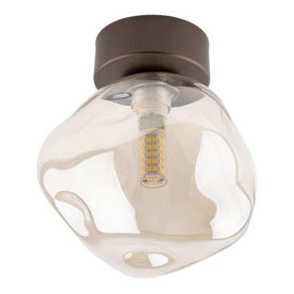 Brilagi - Taklampa VULCANO 1xG9/8W/230V brun/rökig beige