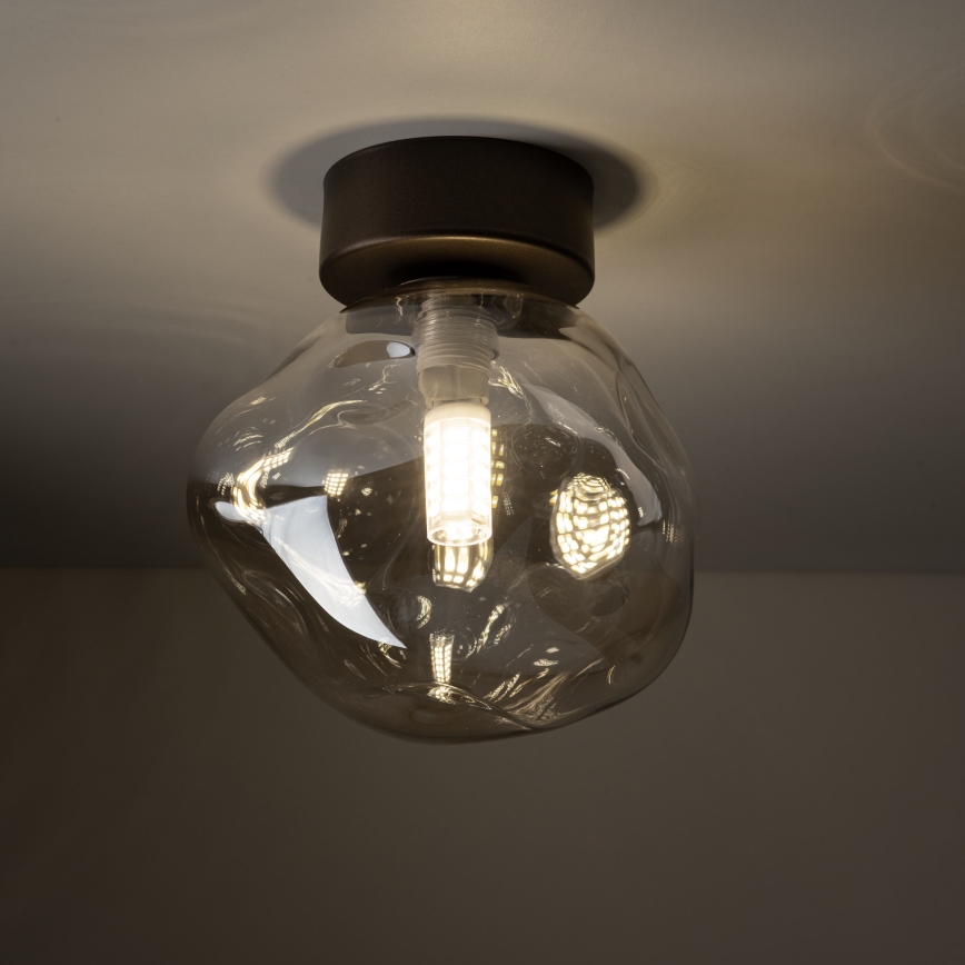 Brilagi - Taklampa VULCANO 1xG9/8W/230V brun/rökig beige