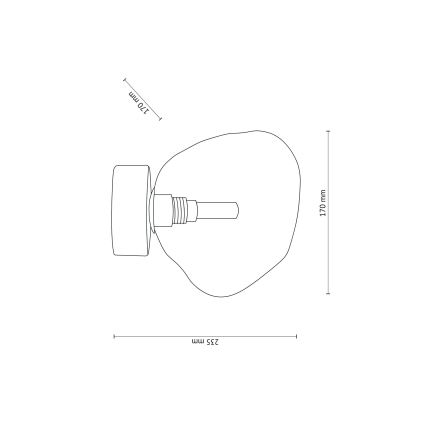 Brilagi - Taklampa VULCANO 1xG9/8W/230V brun/rökig beige