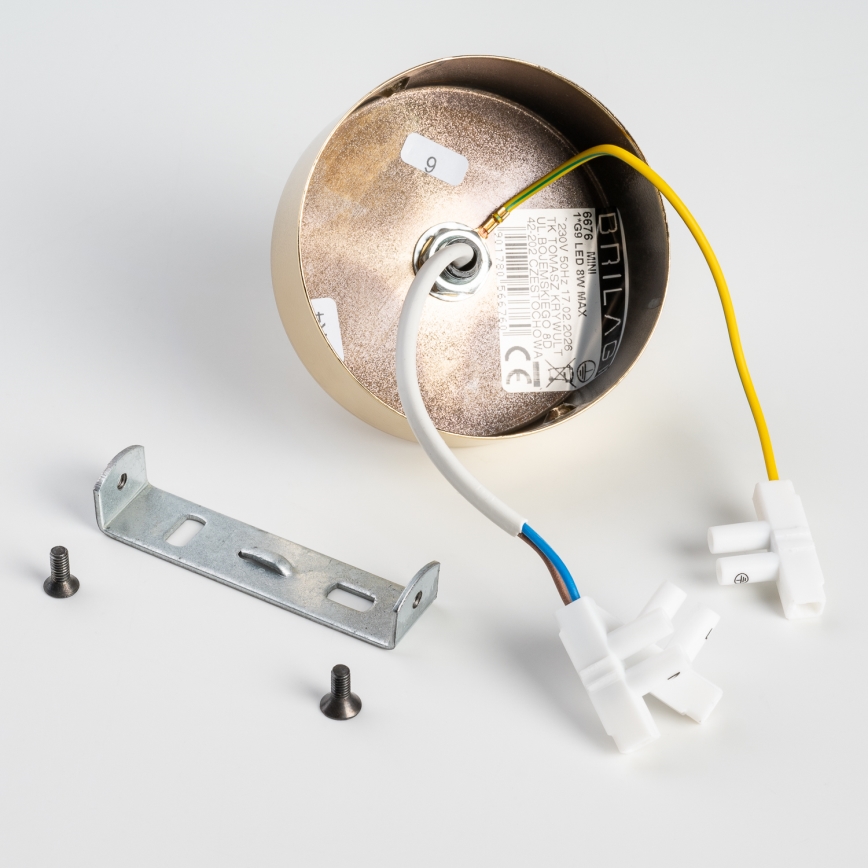 BRILAGI - Taklampa VULCANO 1xG9/8W/230V guld/rökbeige