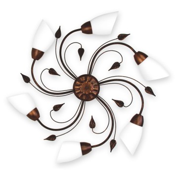 BRILAGI - Taklampa WILLOW 6xE27/40W/230V Ø 75 cm brons
