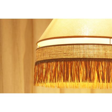 Brilagi - Taklampa WINNETOU AVIGNION 1xE27/15W/230V Ø 35 cm brun/krämvit