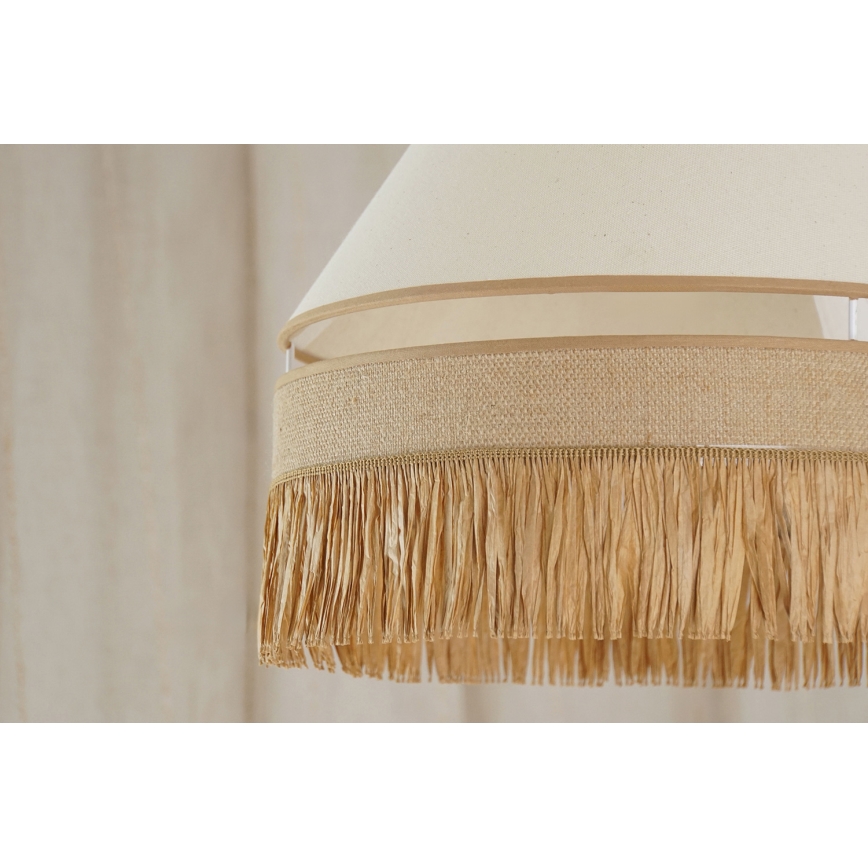 Brilagi - Taklampa WINNETOU AVIGNION 1xE27/15W/230V Ø 35 cm brun/krämvit