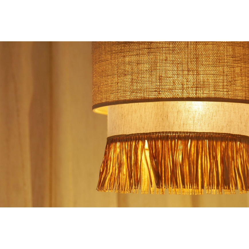 Brilagi - Taklampa WINNETOU BOHO 1xE27/15W/230V Ø 25 cm brun/krämvit