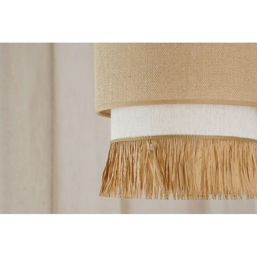 Brilagi - Taklampa WINNETOU BOHO 1xE27/15W/230V Ø 25 cm brun/krämvit