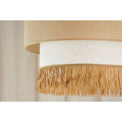 Brilagi - Taklampa WINNETOU BOHO 1xE27/15W/230V Ø 45 cm brun/krämvit