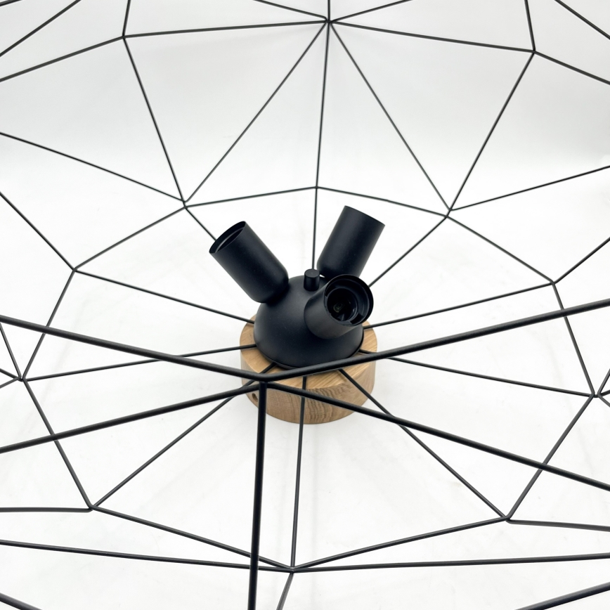 Brilagi - Taklampa WOODY BASKET 3xE27/60W/230V Ø 80 cm ek