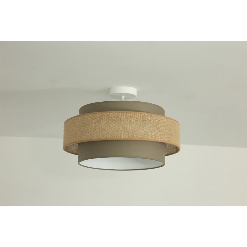 Brilagi - Takmonterad lampa RESNA 1xE27/60W/230V Ø 40 cm brun/beige