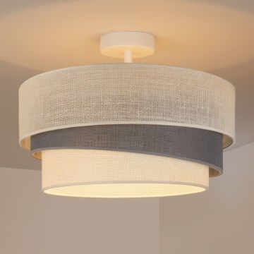 Brilagi - Takmonterad ljuskrona TRIO 1xE27/60W/230V Ø 40 cm krämvit/grå