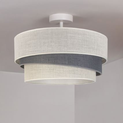 Brilagi - Takmonterad ljuskrona TRIO 1xE27/60W/230V Ø 40 cm krämvit/grå
