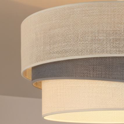 Brilagi - Takmonterad ljuskrona TRIO 1xE27/60W/230V Ø 40 cm krämvit/grå