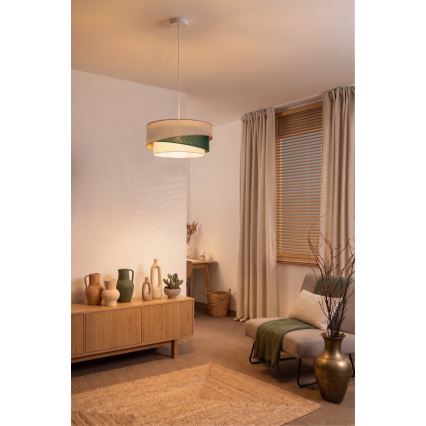 Brilagi - Takpendel ARROW på kabel 1xE27/60W/230V Ø 45 cm beige/grön/vit