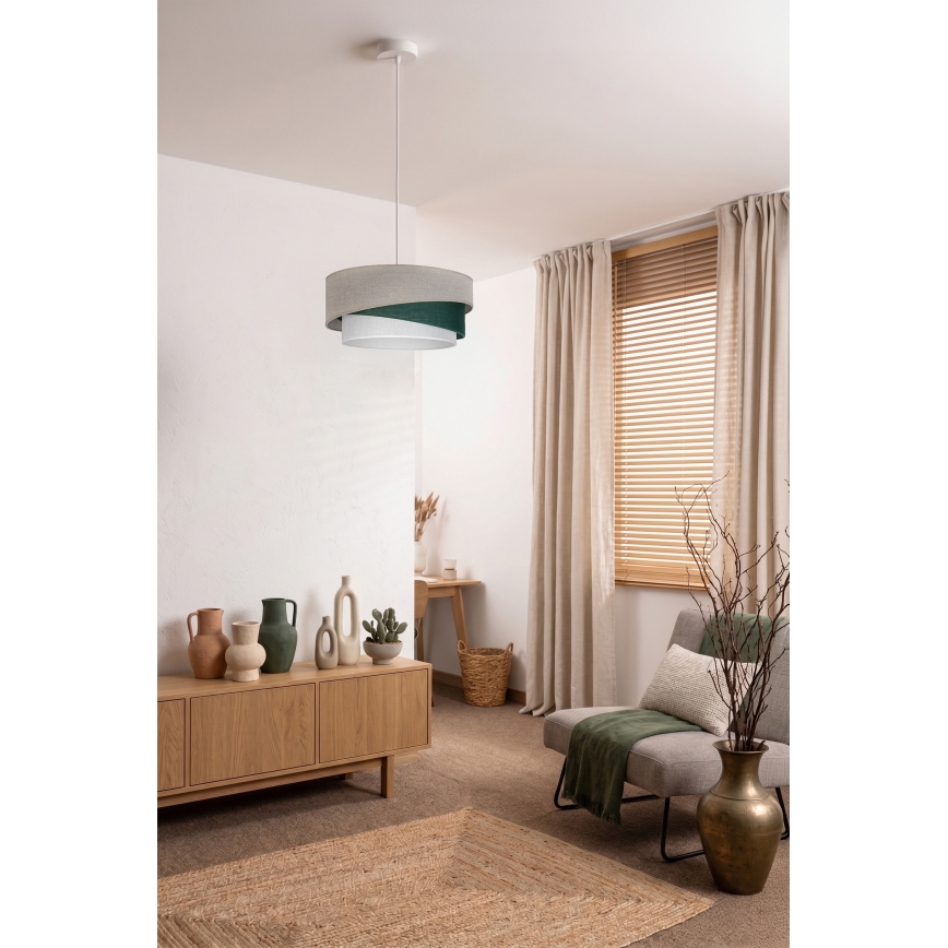 Brilagi - Takpendel ARROW på kabel 1xE27/60W/230V Ø 45 cm beige/grön/vit