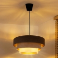 Brilagi - Takpendel LUNETA med sladd 1xE27/60W/230V Ø 40 cm brun/beige/creme