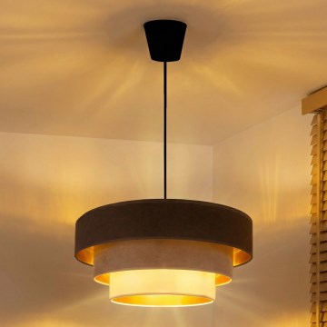 Brilagi - Takpendel LUNETA med sladd 1xE27/60W/230V Ø 40 cm brun/beige/creme