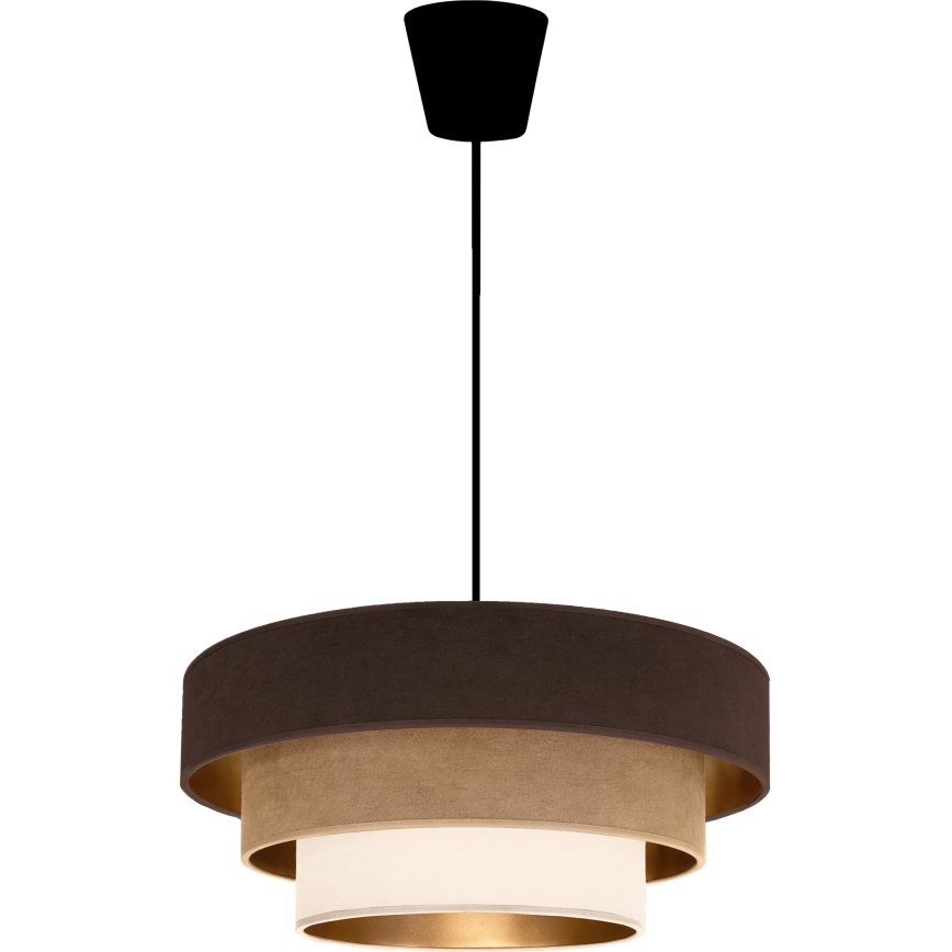Brilagi - Takpendel LUNETA med sladd 1xE27/60W/230V Ø 40 cm brun/beige/creme