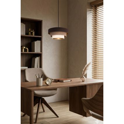 Brilagi - Takpendel LUNETA med sladd 1xE27/60W/230V Ø 40 cm brun/beige/creme