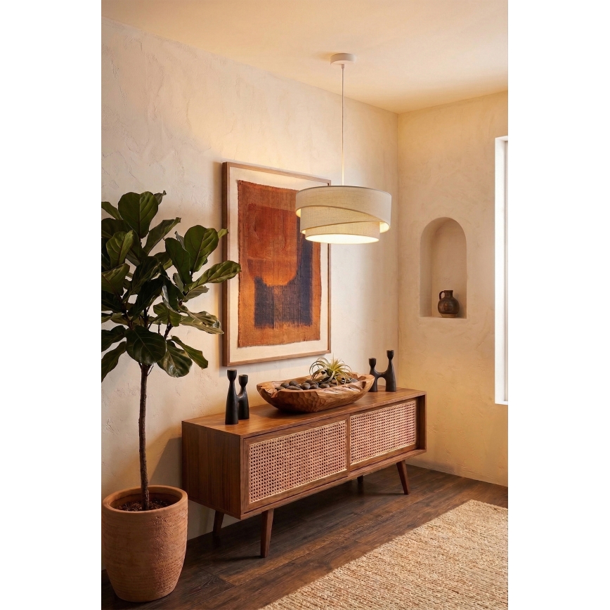 Brilagi - Takpendel med kabel ARROW 1xE27/60W/230V Ø 45 cm beige