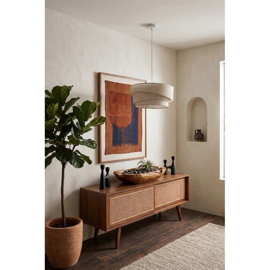 Brilagi - Takpendel med kabel ARROW 1xE27/60W/230V Ø 45 cm beige