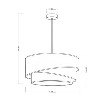 Brilagi - Takpendel med kabel ARROW 1xE27/60W/230V Ø 45 cm beige