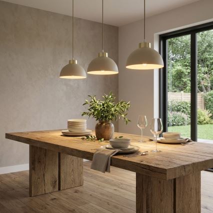 Brilagi - Takpendel med kabel MOON 1xE27/60W/230V Ø 18 cm beige/guld