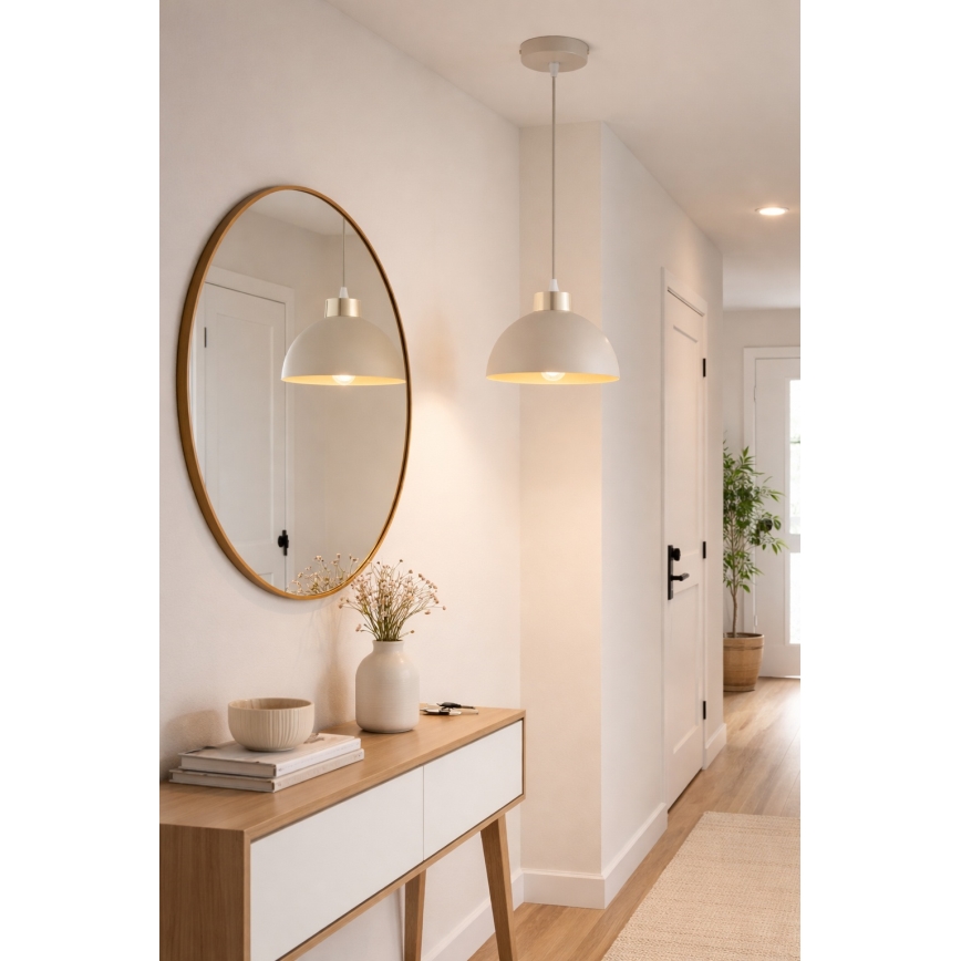 Brilagi - Takpendel med kabel MOON 1xE27/60W/230V Ø 18 cm beige/guld