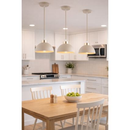 Brilagi - Takpendel med kabel MOON 1xE27/60W/230V Ø 18 cm beige/guld