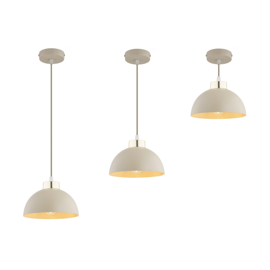 Brilagi - Takpendel med kabel MOON 1xE27/60W/230V Ø 18 cm beige/guld