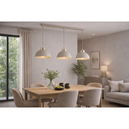 Brilagi - Takpendel med kabel MOON 3xE27/60W/230V beige/guld