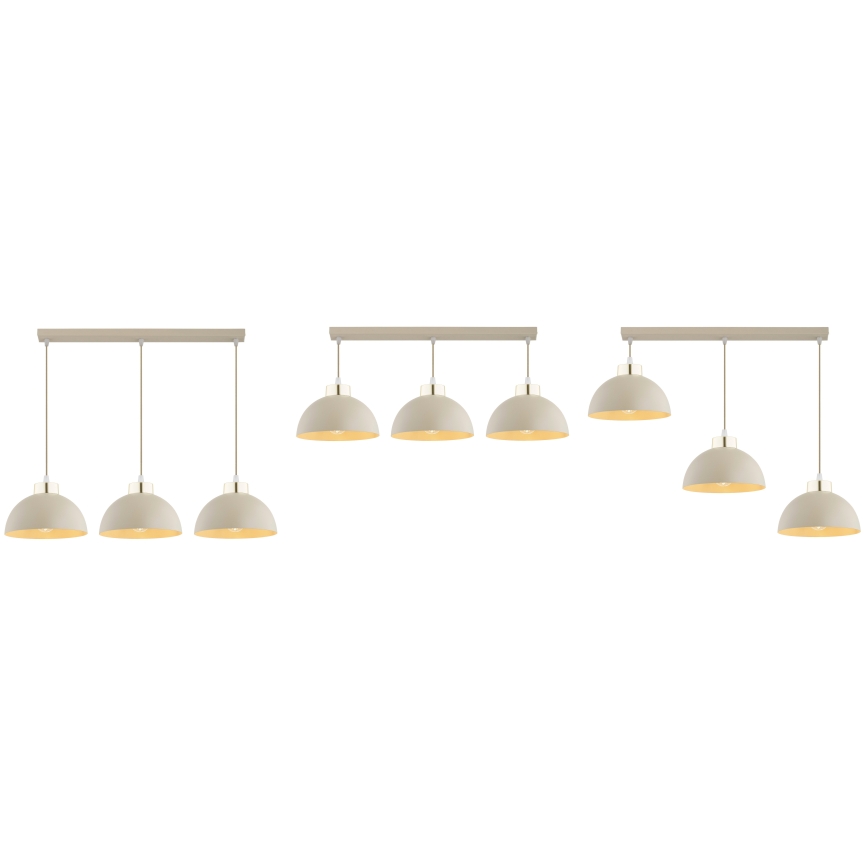 Brilagi - Takpendel med kabel MOON 3xE27/60W/230V beige/guld