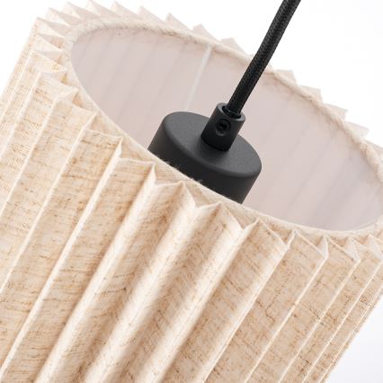 Brilagi - Takpendel med kabel NORDIC WAVE 4xE27/15W/230V linne/svart