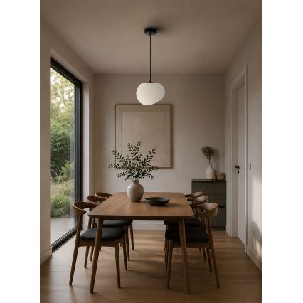 BRILAGI - Takpendel med kabel PEBBLES 1xE27/40W/230V Ø 20 cm svart