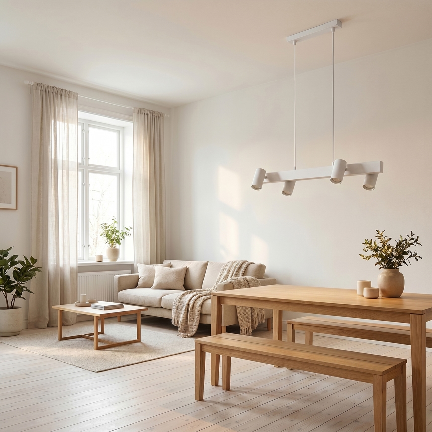 Brilagi - Takpendel med kabel SELE 4xGU10/30W/230V vit
