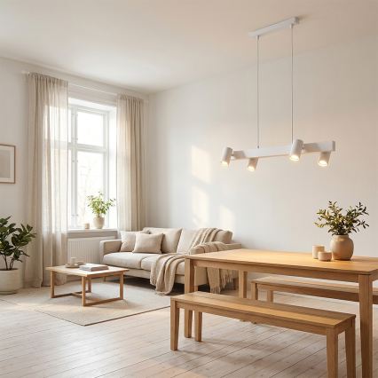 Brilagi - Takpendel med kabel SELE 4xGU10/30W/230V vit