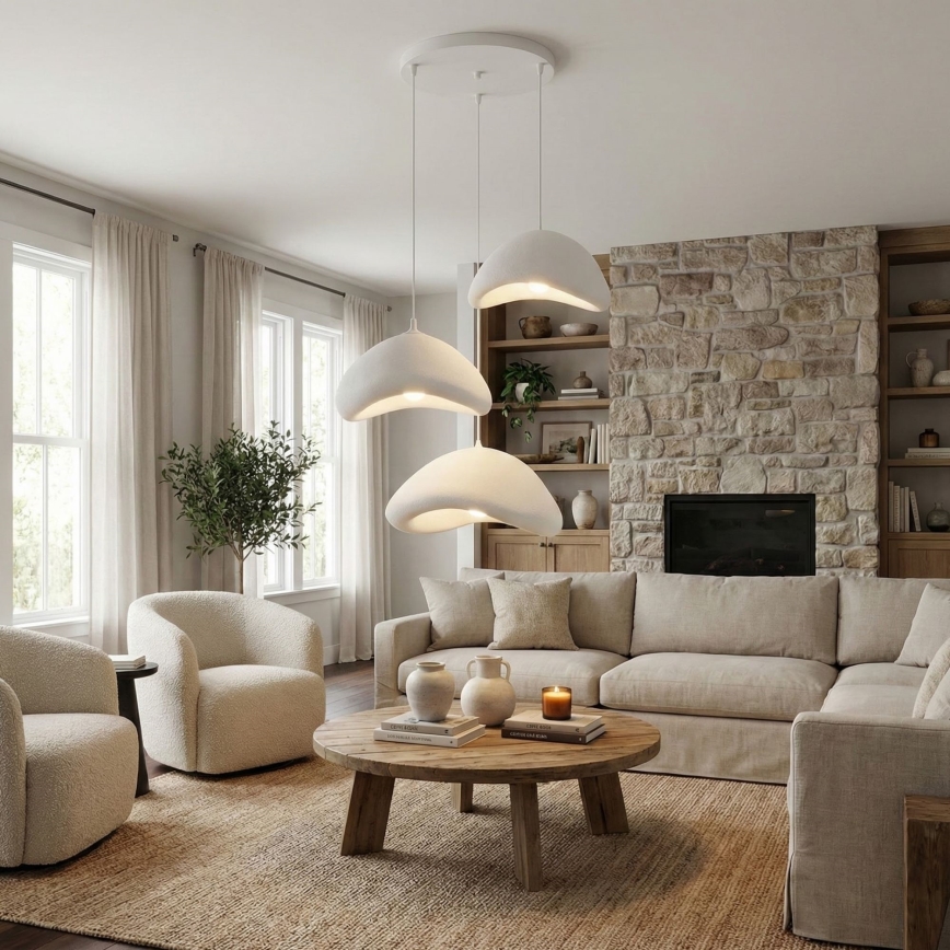 Brilagi - Takpendel med kabel WABI SABI 3xE27/40W/230V Ø 82 cm vit