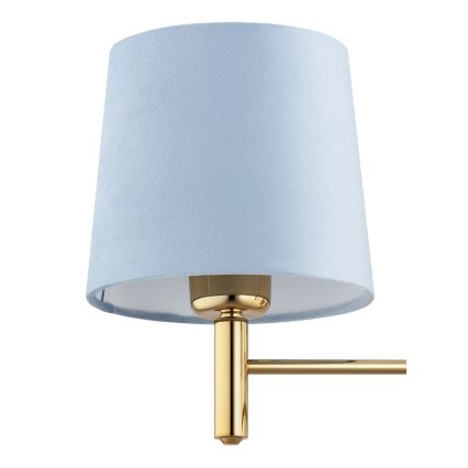 BRILAGI - Takpendel med stång MONTE 5xE27/60W/230V blå/guld