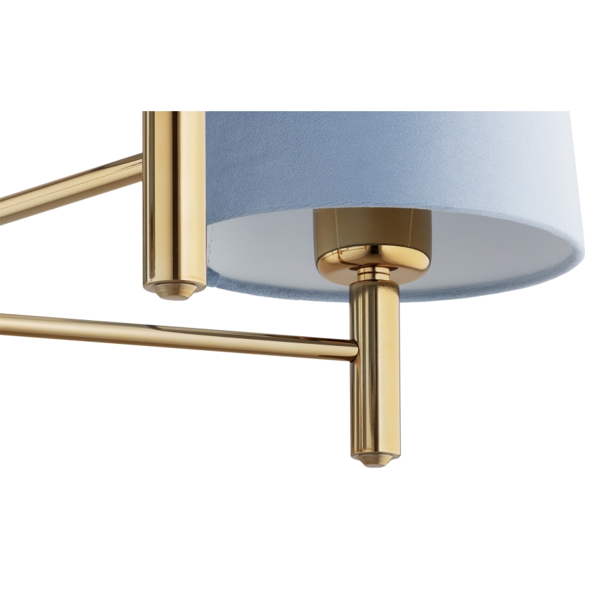 BRILAGI - Takpendel med stång MONTE 5xE27/60W/230V blå/guld
