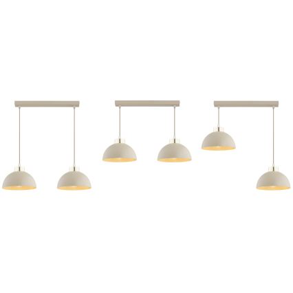 Brilagi - Takpendel med vajer MOON 2xE27/60W/230V beige/guld