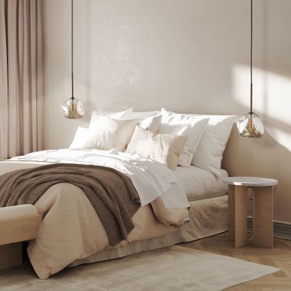 Brilagi - Takpendel med vajer VULCANO 1xG9/8W/230V brun/rökbeige