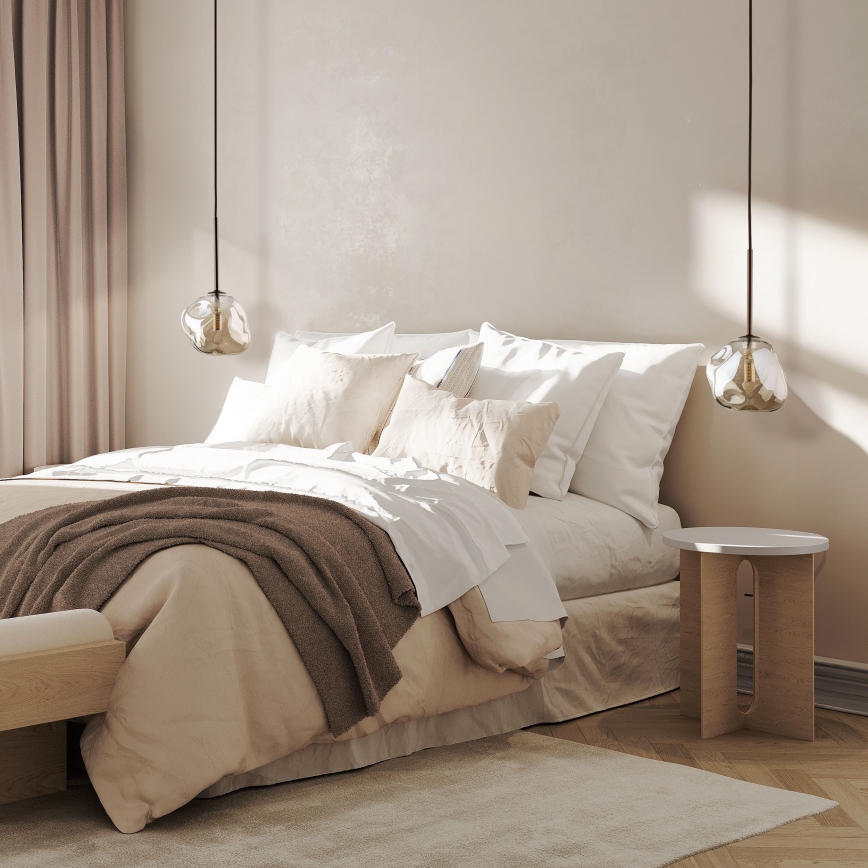 Brilagi - Takpendel med vajer VULCANO 1xG9/8W/230V brun/rökbeige