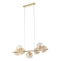 Brilagi - Takpendel med vajer VULCANO 7xG9/8W/230V guld/rökbeige