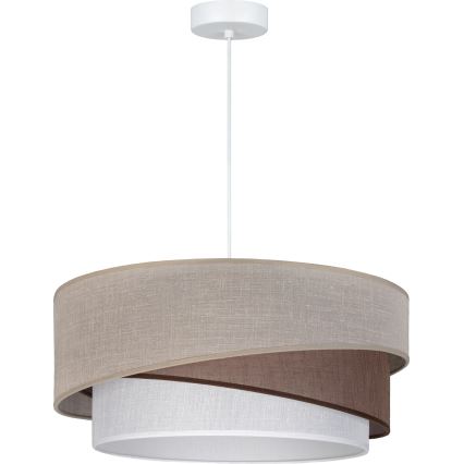 Brilagi - Takpendel på kabel ARROW 1xE27/60W/230V Ø 45 cm beige/brun/vit