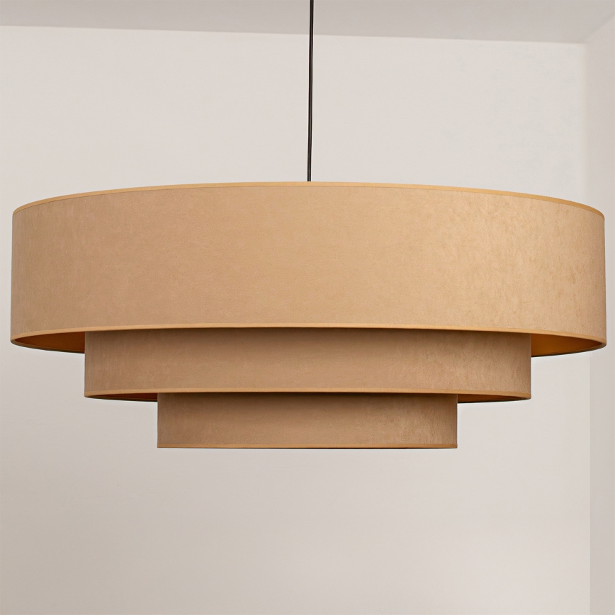 Brilagi - Takpendel på kabel LUNETA 3xE27/60W/230V Ø 80 cm beige/guld