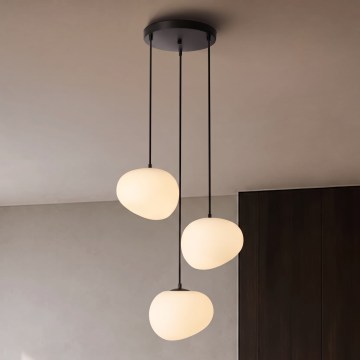 BRILAGI - Takpendel på kabel PEBBLES 3xE27/40W/230V Ø 42 cm svart